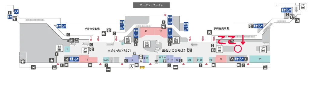 羽田空港第二ターミナル1Fフロアマップ