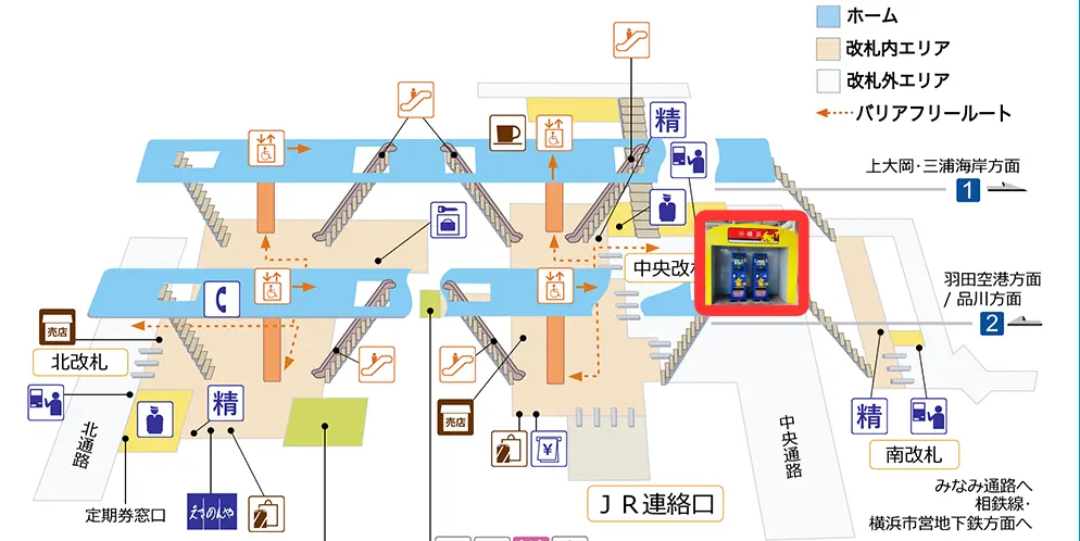 京急横浜駅構内図