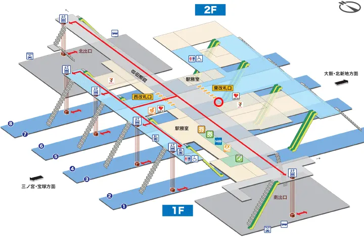 尼崎駅構内図