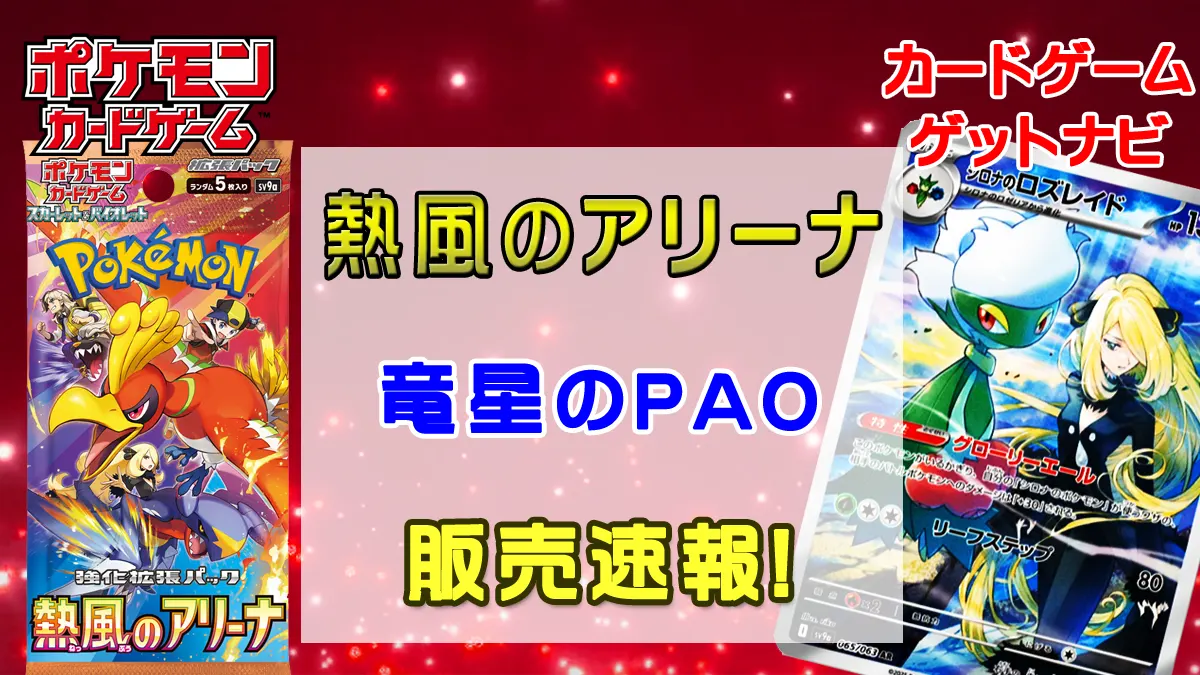 竜星のPAO「熱風のアリーナ」販売