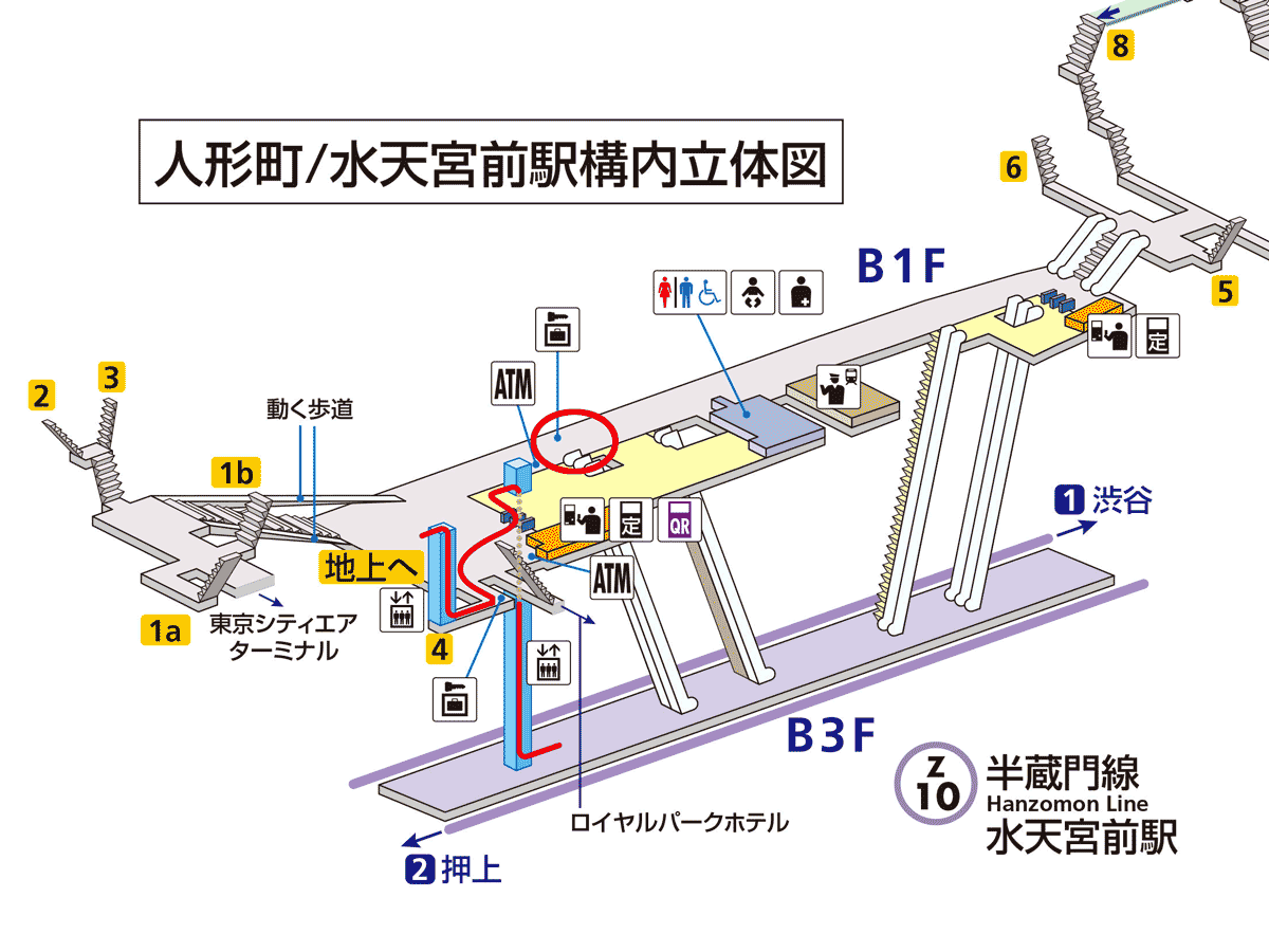 水天宮駅構内図