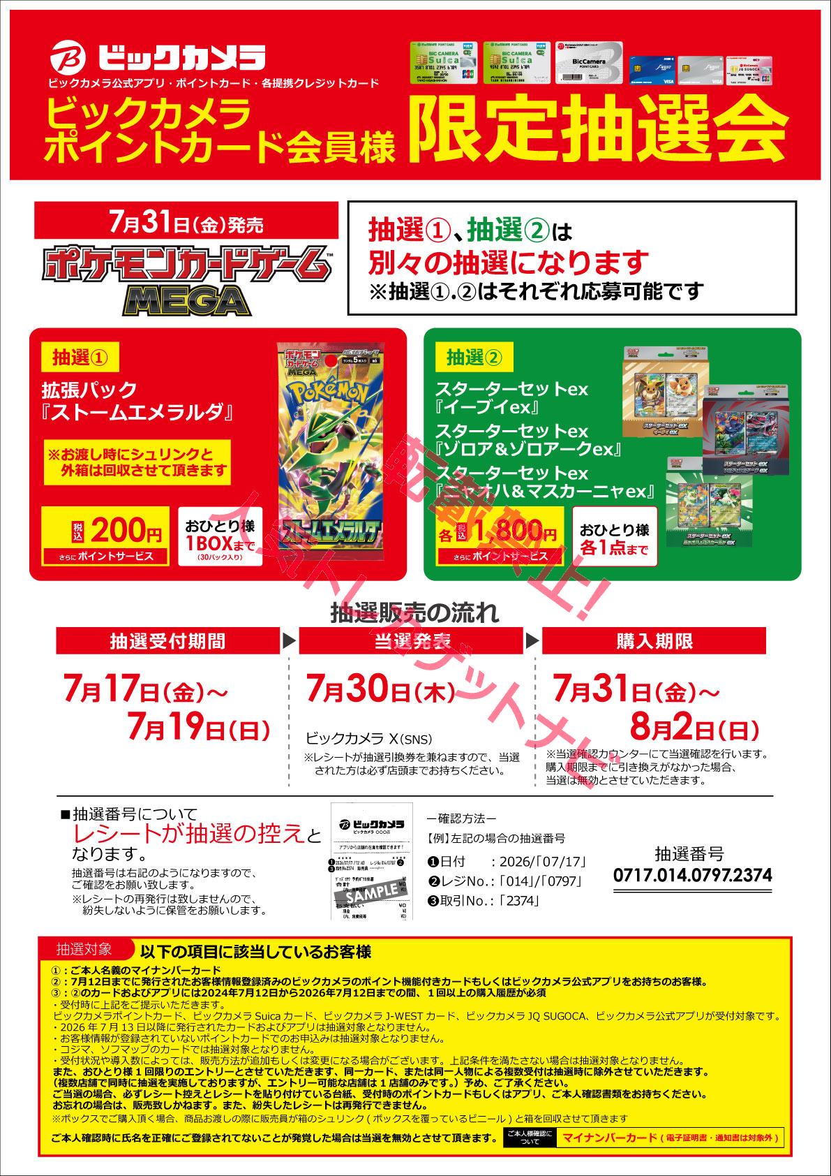 ビックカメラ店頭「ストームエメラルダ」販売
