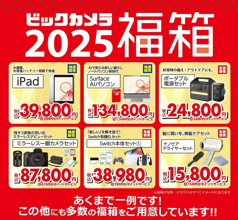 ビックカメラ2025福袋チラシ