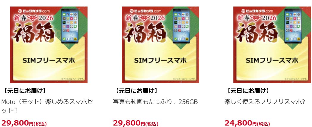 SIMフリースマートフォン福箱